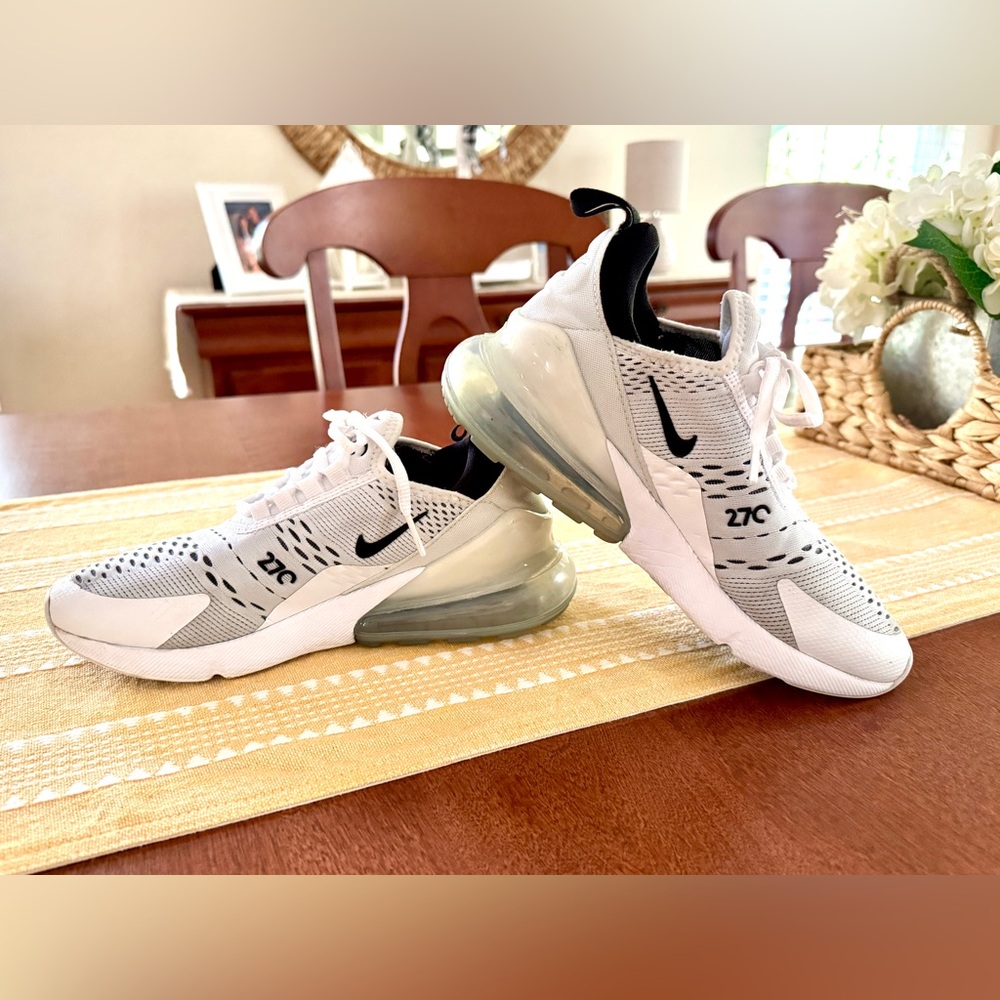 Nike Air Max 270 White and Black Sneakers
